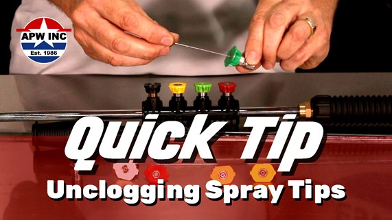 Unclogging Spray Tips