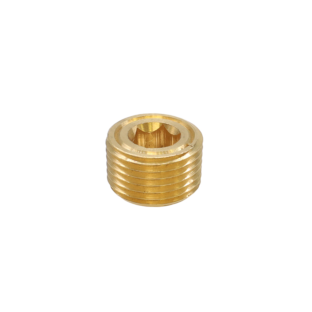 23-0244, PLUG 3/8 HEX SOCKET HEAD BRASS