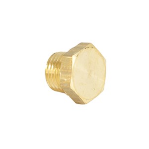 39-0017, PLUG/HEX, BRASS, 1/4"G X 9