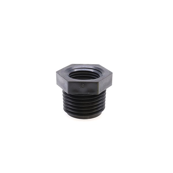 3RB1238, HEX REDUCER BUSHING, 1/2"MPT X 3/8"FPT, POLYPROPOLENE
