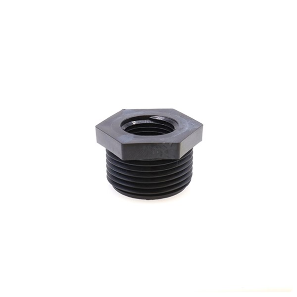 3RB10012, HEX REDUCER BUSHING, 1"MPT X 1/2"FPT, POLYPROPYLENE