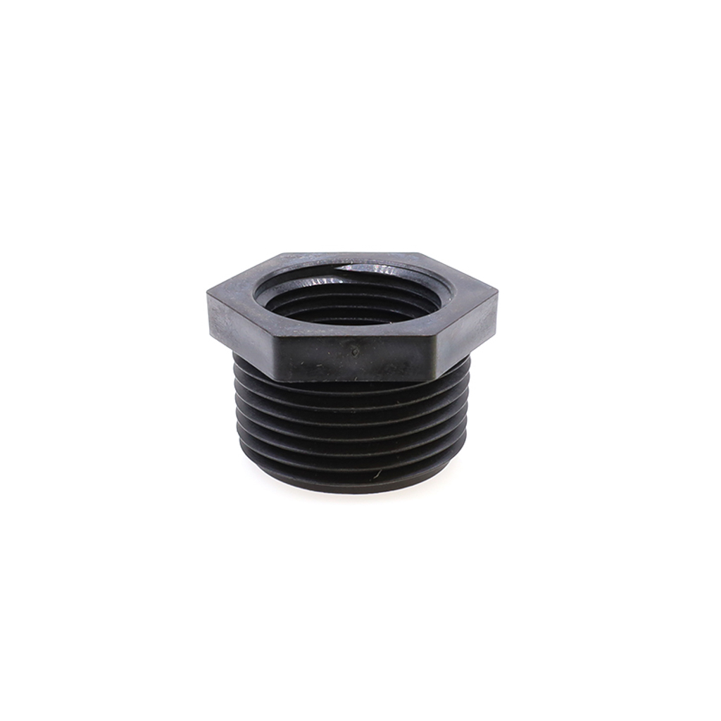 3RB10034, HEX REDUCER BUSHING, 1"MPT X 3/4"FPT, POLYPROPYLENE