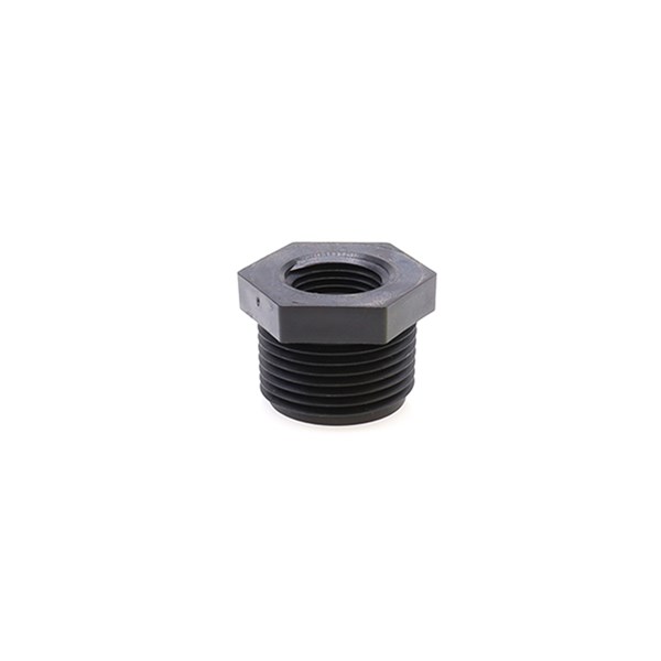 3RB3438, HEX REDUCER BUSHING, 3/4"MPT X 3/8"FPT, POLYPROPOLENE