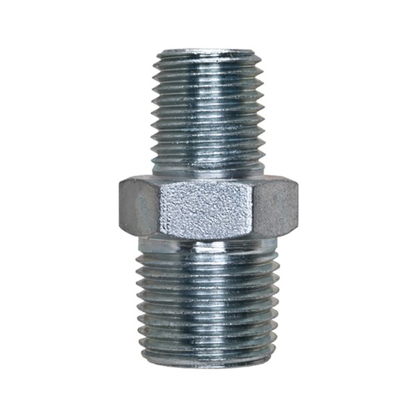 5404-6-4, HEX NIPPLE, 3/8" X 1/4" - STEEL
