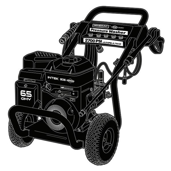 GENERAC, 1676-0 Pressure Washer