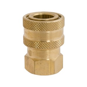 7100021, 1/4" QC-F X 1/4" NPT-F Brass Coupler