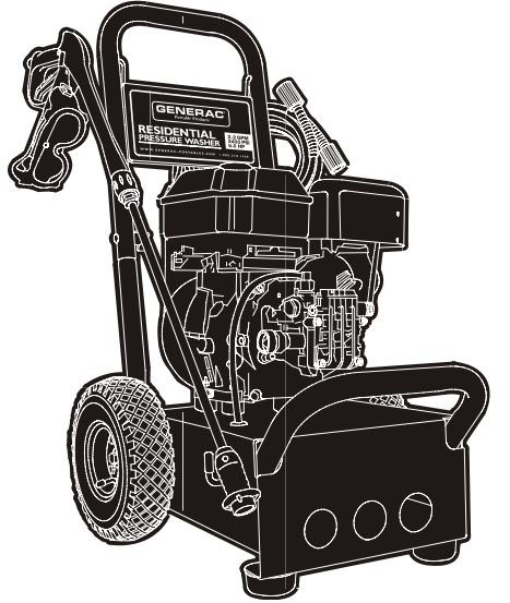GENERAC, 1587-0 Pressure Washer