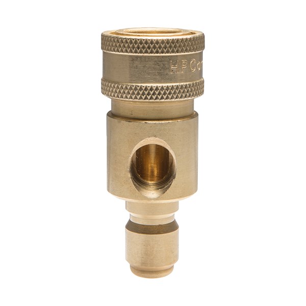 8102.0332.00, Quick Connect Gauge Adapter, 1/4" Gauge Port - Brass