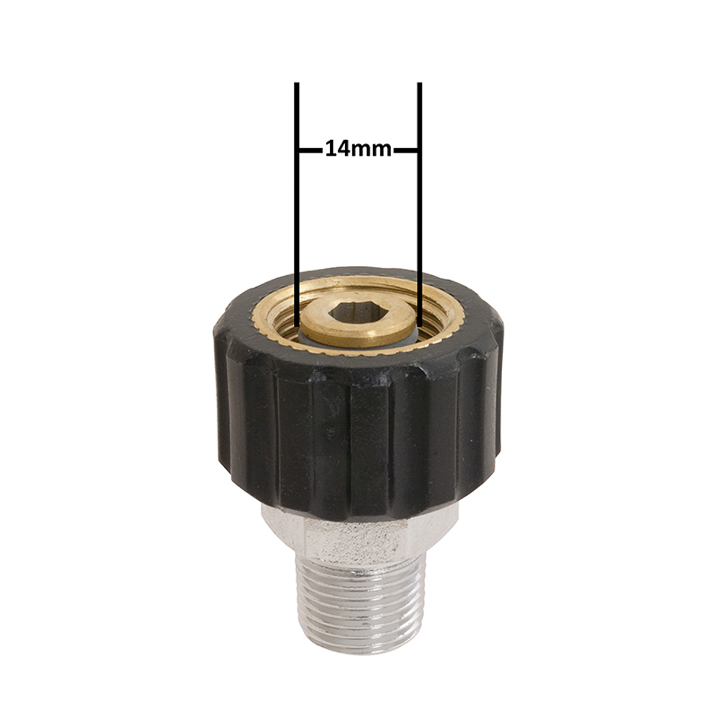 8102.8521.00, Coupler, 3/8" MPT X M22-14MM F - Brass