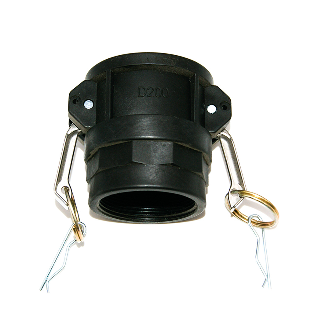 90.737.240, CAMLOCK FITTING,POLYPRO 2", TYPE D FEMALE CPL X FEM THREAD