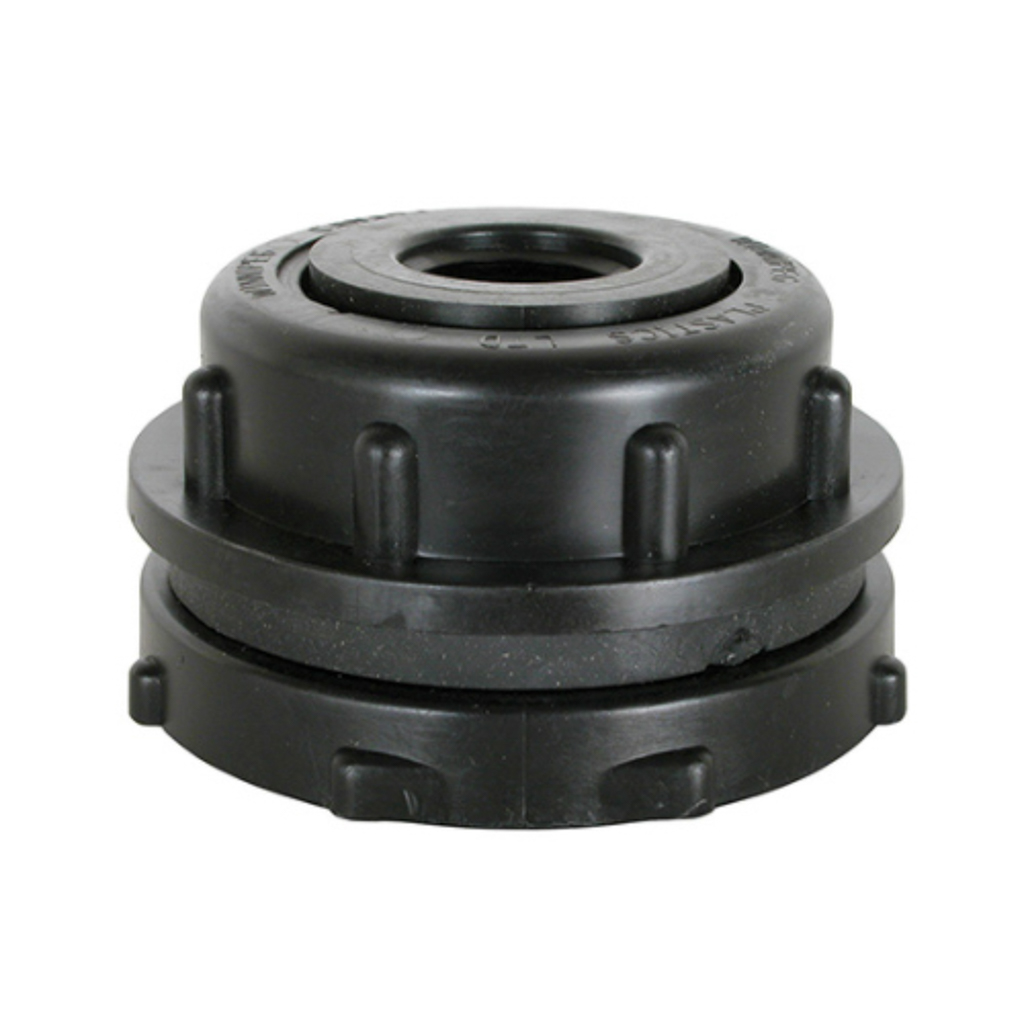 BHF112, Valley Ind. 1-1/2" FNPT Bulkhead Fitting - Black -BC