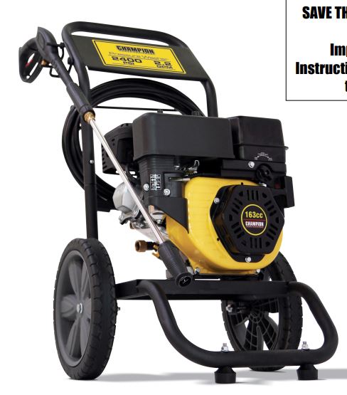 CHAMPION, 75502 Pressure Washer