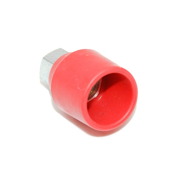 1002.4884, NOZZLE PROTECTOR, 1/4 FPT X 1/4 FPT RED W/BUSHING