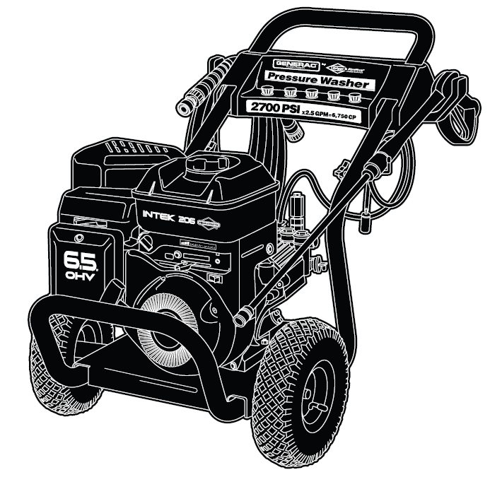 GENERAC, 1676-2 Pressure Washer
