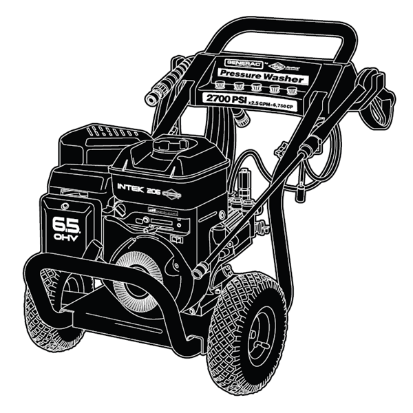 GENERAC, 1676-2 Pressure Washer