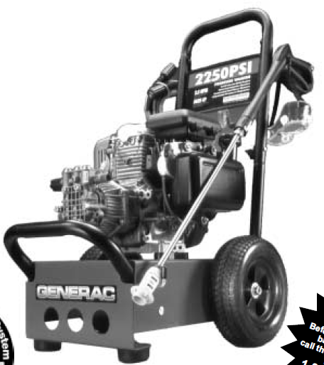GENERAC, 1331-0 Pressure Washer