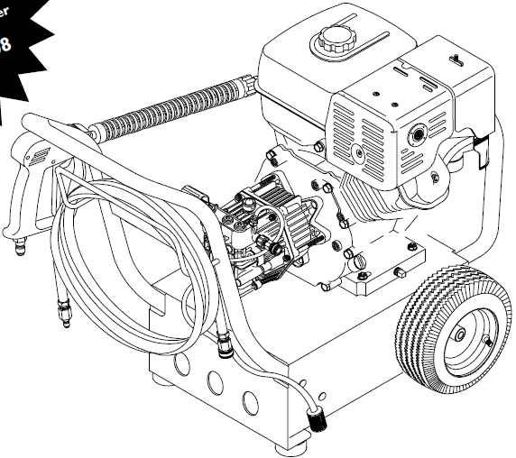GENERAC, 1418-0 Pressure Washer