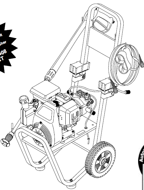 GENERAC, 1296-0 Pressure Washer