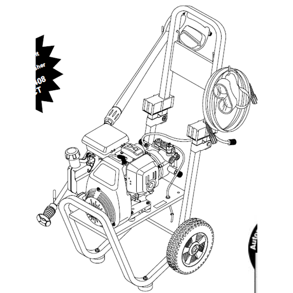 GENERAC, 1296-0 Pressure Washer