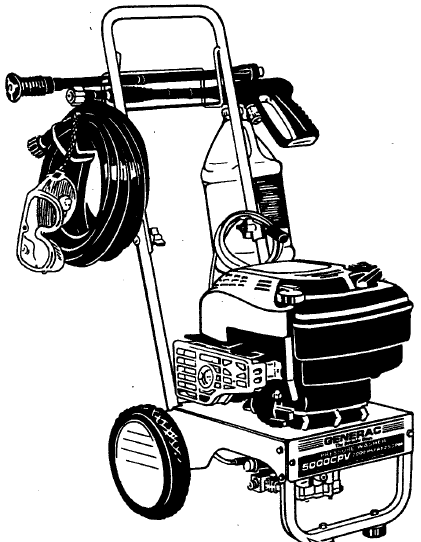 GENERAC, 0796-0 Pressure Washer
