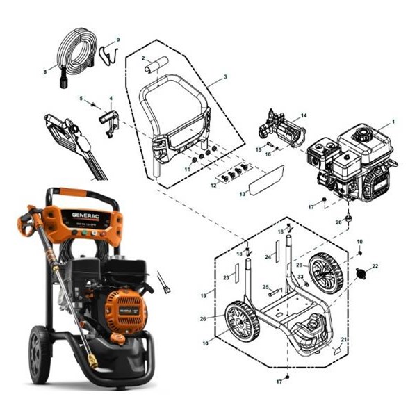 GENERAC, 10000006882 Pressure Washer
