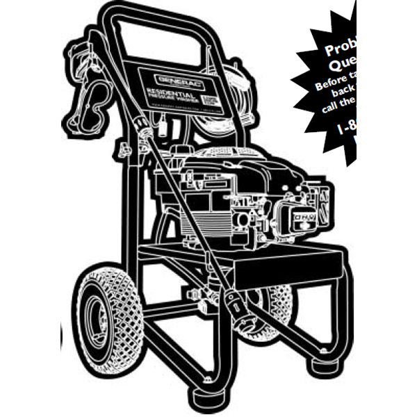 GENERAC, 1440-0 Pressure Washer