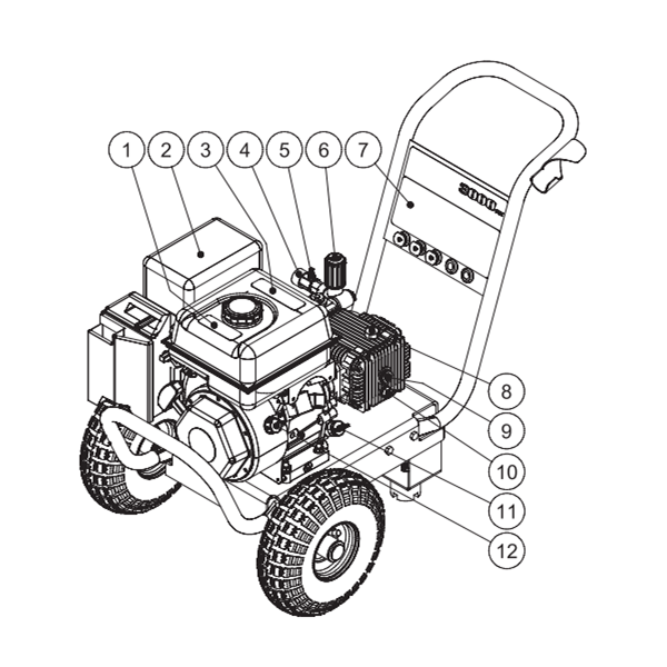 MI-T-M, CM-2500-0MVB Pressure Washer
