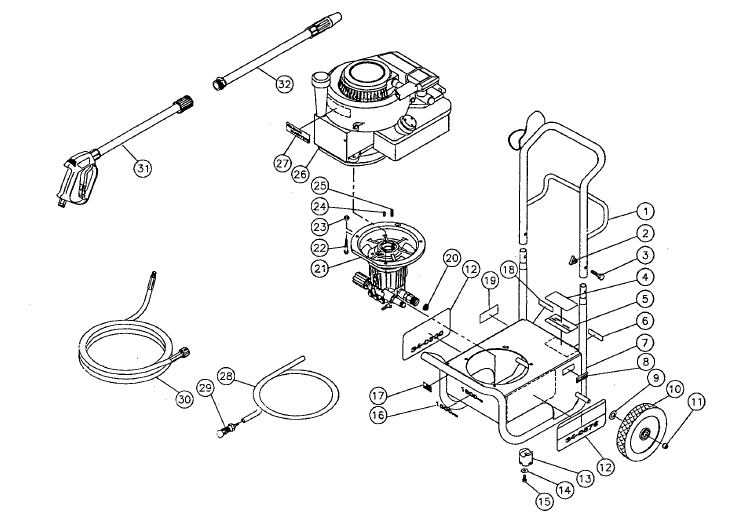 MI-T-M, CV-1500 Pressure Washer