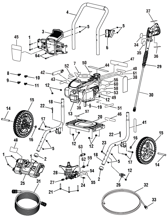POWERSTROKE, PS80983 Pressure Washer