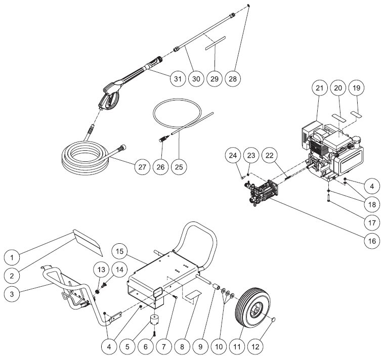 PROFORCE, WP-2402-SWHB, 10393223-99999999 Pressure Washer