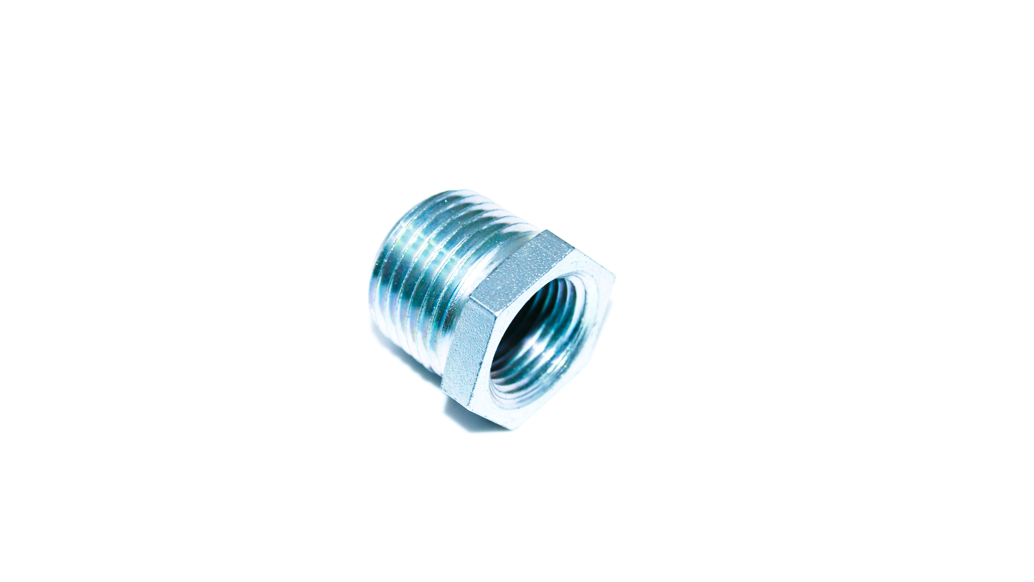 1001.2634, HEX REDUCER BUSHING, 1/2"M X 3/8"F - STEEL