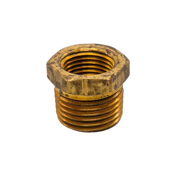 06210, HEX REDUCER BUSHING, 1/2"M X 3/8"F - BRASS