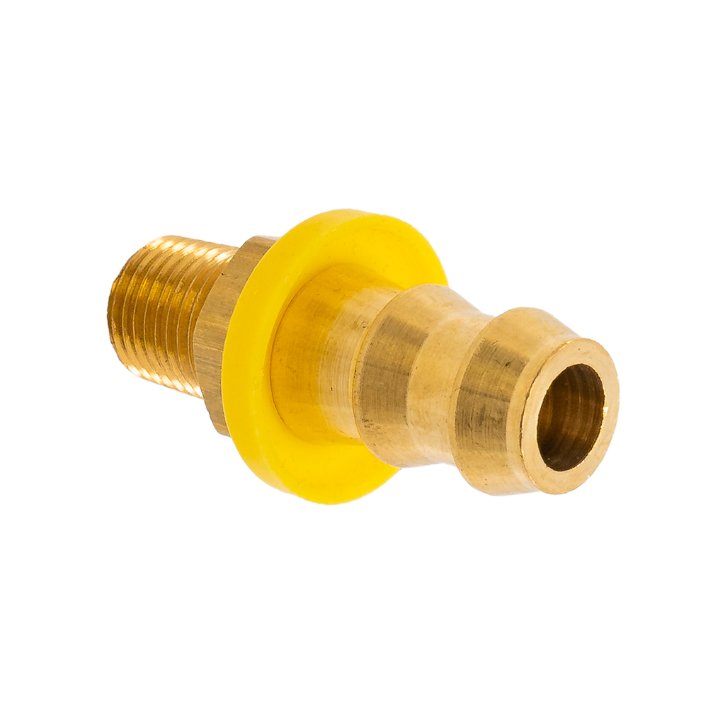 1002.1628, PUSH ON HOSE BARB, 1/4"M X 1/2"HB