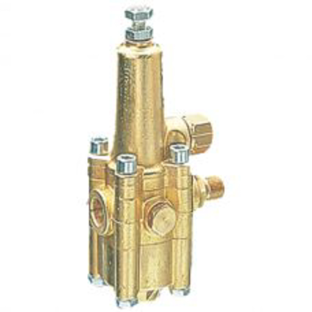 1002.2973, ZK73 FLOW SENSITIVE UNLOADER, 6.6-10.0 GPM, 3500 PSI, 3/8" F IN & BYPASS, 3/8" M OUT