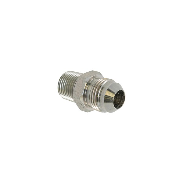 1002.6375, JIC MALE ADAPTOR, 1/4"JIC X 3/8"MPT - STEEL