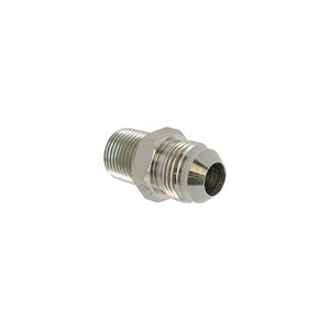 24-0002, JIC MALE ADAPTOR, 1/4"JIC X 3/8"MPT - STEEL