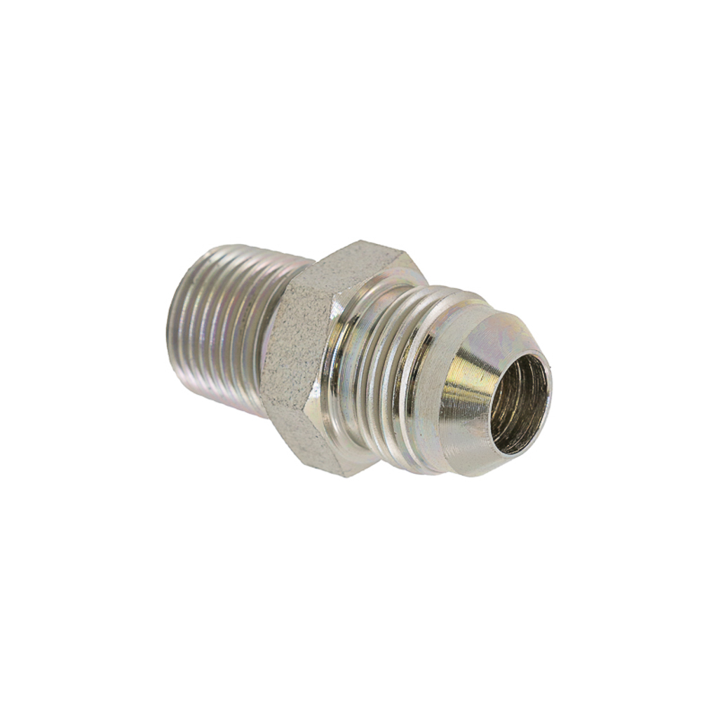 2404-8-6, JIC MALE ADAPTER, 1/2"JIC X 3/8"MPT - STEEL
