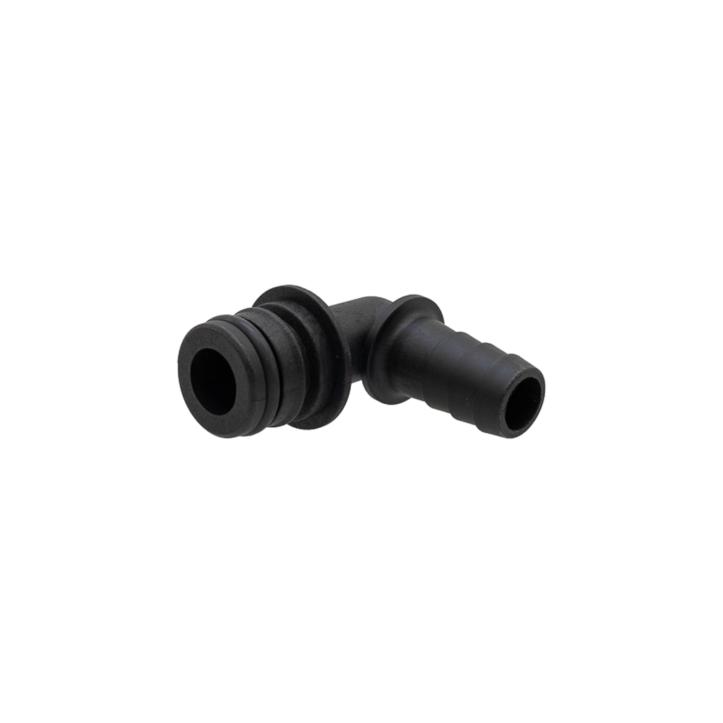 EF-QC-EL12, ELBOW, 1/2"HB X QC, POLYPROPYLENE