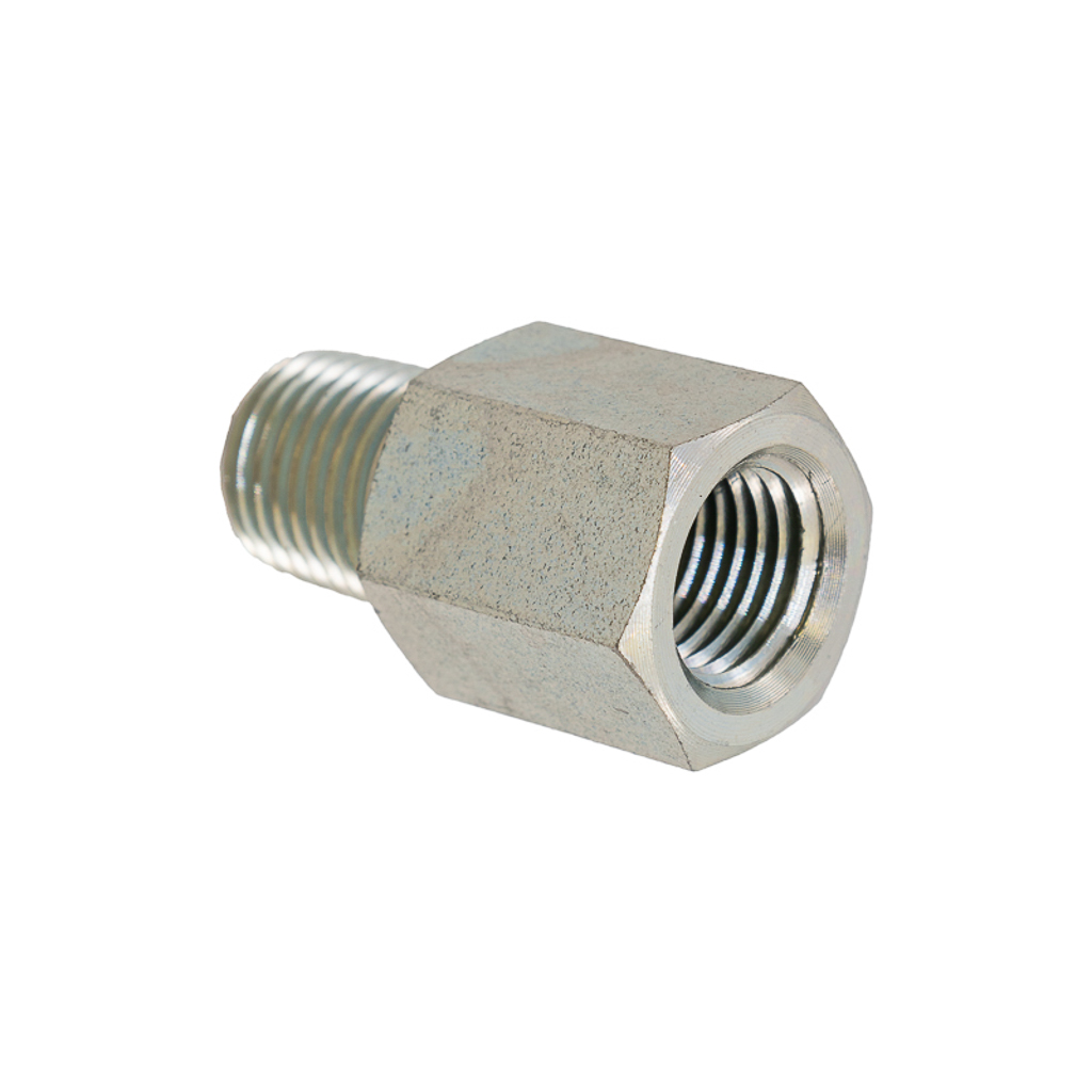 14F14M-S, ADAPTER, 1/4"M X 1/4"F - STEEL