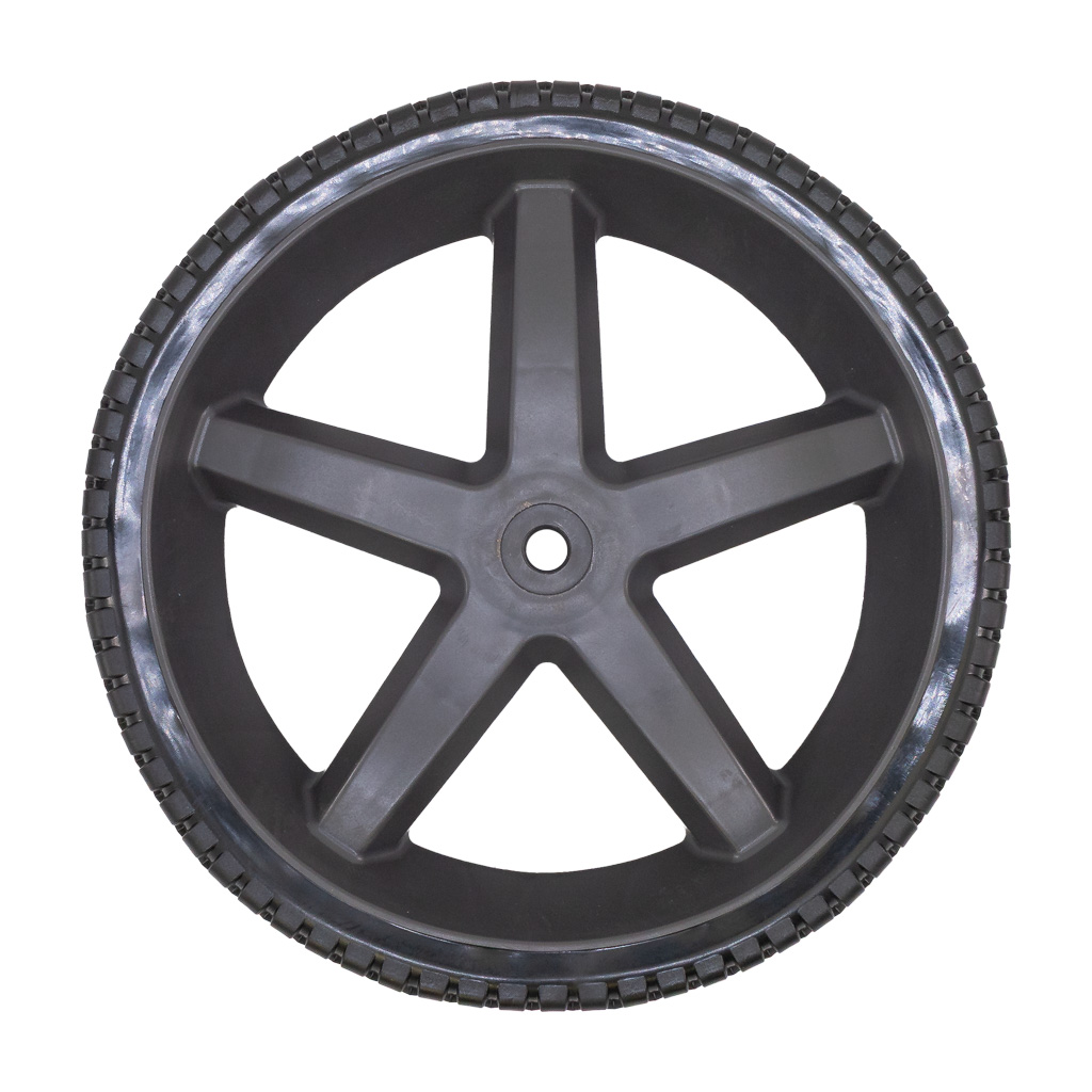 308451053, WHEEL, 12" X 175", 5 SPOKE, 1/2" HUB - BLACK