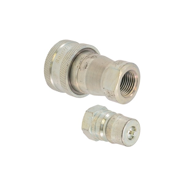 34384, QC COUPLER, 1/2"FPT, DOUBLE SHUT OFF - STEEL