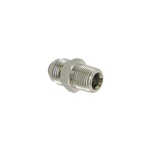 1002.6375, JIC MALE ADAPTOR, 1/4"JIC X 3/8"MPT - STEEL
