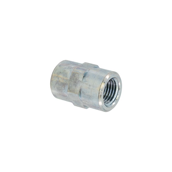 1001.3967, HEX COUPLER, 1/4"F X 1/4"F - STEEL