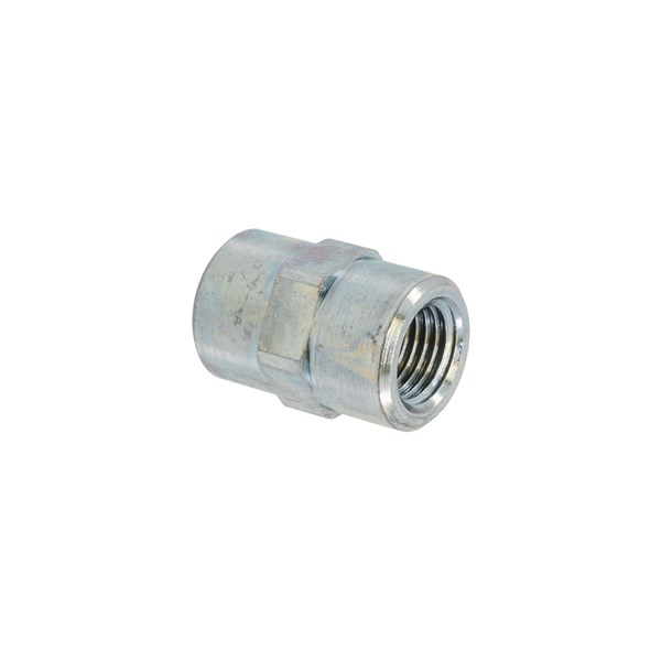 1001.3967, HEX COUPLER, 1/4"F X 1/4"F - STEEL