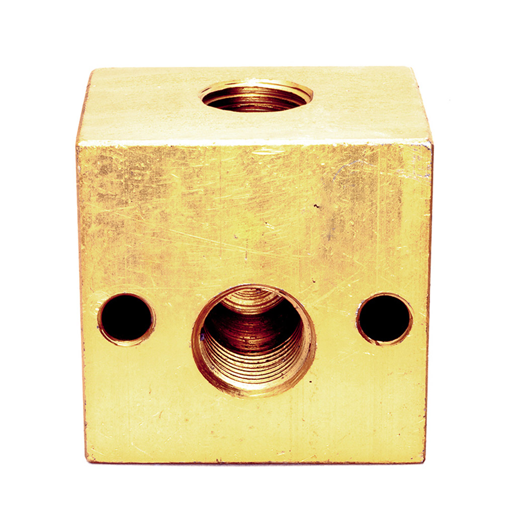 1001.5071, UNLOADER BLOCK, BRASS, 3/8"F