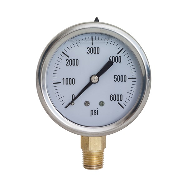 1001.5209, GAUGE, 6000 PSI, 1/4" - BRASS