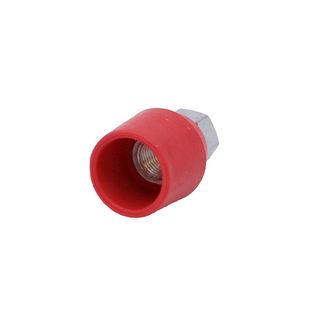 1002.4884, NOZZLE PROTECTOR, 1/4 FPT X 1/4 FPT RED W/BUSHING