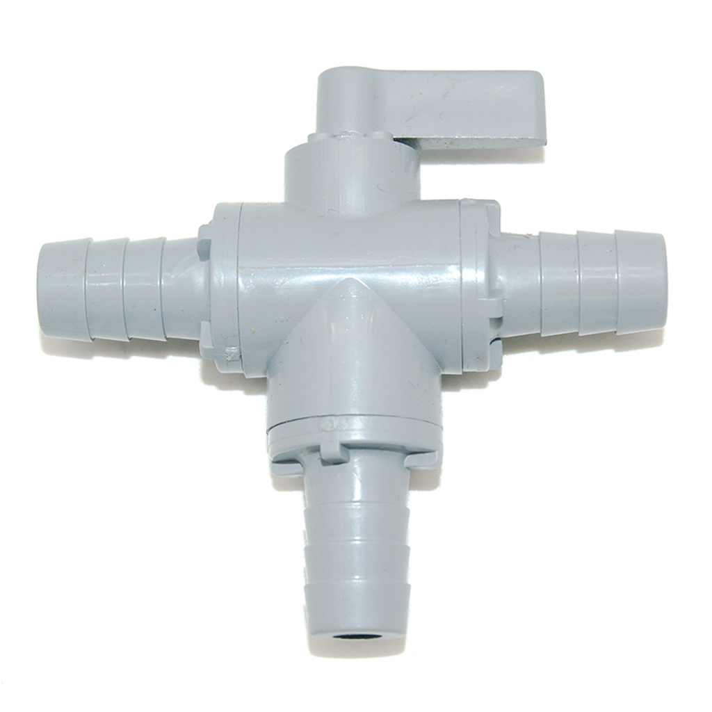 1002.5552, BALL VALVE, 3-WAY, 1/2"HB, PVC