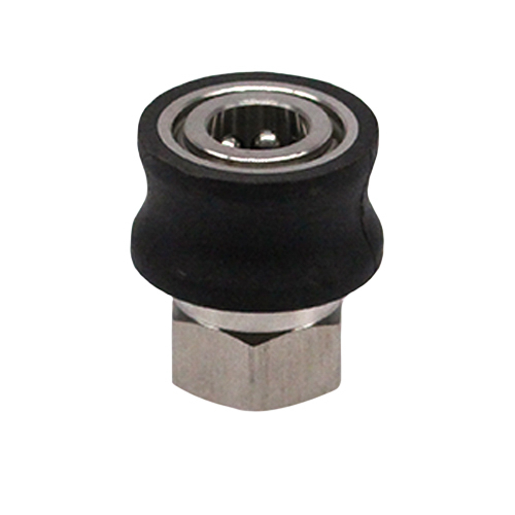1002.7158, 1/4" FPT COUPLER, SS, W/ GRIP