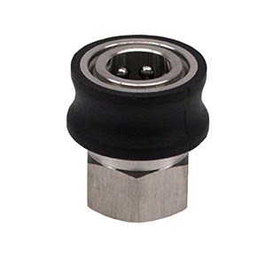 1002.7160, 3/8" FPT COUPLER, SS, W/ GRIP